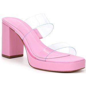 Ariella Platform Vinyl Sandal – SCHUTZ Club Rose | Mules Size 8 (F)